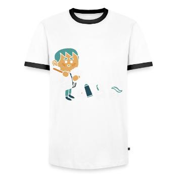 Dentist Dental Assistant Dental Assistant Gift - Men's Ringer Shirt - white/black - Front - AI Model Female 172 light (172cm) & AI Model Male 178 dark (178cm)