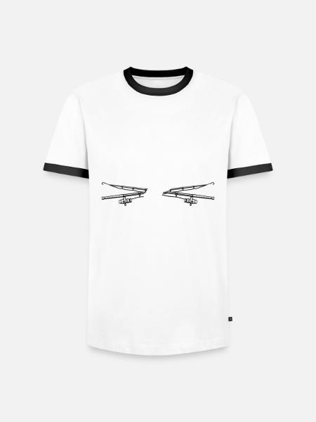 Fun Fishing Angler Fisherman Gift - Men's Ringer Shirt - white/black
