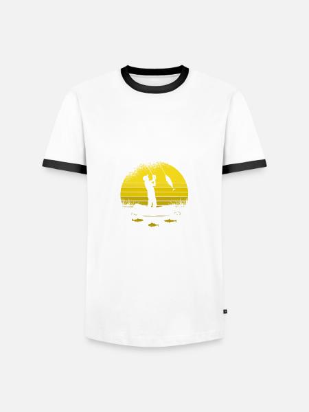 Fun Fishing Angler Fisherman Gift - Men's Ringer Shirt - white/black