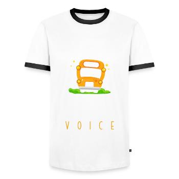 Funny school bus driver school bus bus driver - Men's Ringer Shirt - white/black - Front - AI Model Female 172 light (172cm) & AI Model Male 178 dark (178cm)