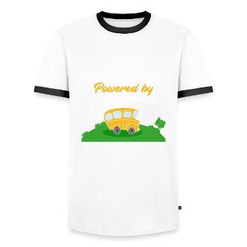 Funny school bus driver school bus bus driver - Men's Ringer Shirt - white/black - Front - AI Model Female 172 light (172cm) & AI Model Male 178 dark (178cm)