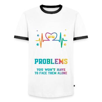 Krankenschwester Pfleger Krankenpfleger - Männer Kontrast-T-Shirt - Weiß/Schwarz - Vorne - AI Model Female 172 light (172cm) & AI Model Male 178 dark (178cm)
