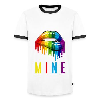 LGBT Pride LGBTQ Pride - Men's Ringer Shirt - white/black - Front - AI Model Female 172 light (172cm) & AI Model Male 178 dark (178cm)