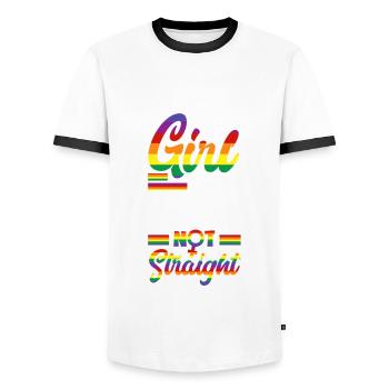 LGBT Pride LGBTQ Pride - Men's Ringer Shirt - white/black - Front - AI Model Female 172 light (172cm) & AI Model Male 178 dark (178cm)