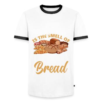 Funny Hobby Baker Gift - Men's Ringer Shirt - white/black - Front - AI Model Female 172 light (172cm) & AI Model Male 178 dark (178cm)
