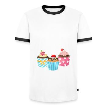Mir Reicht's Ich Geh Backen Lustiges Backen - Männer Kontrast-T-Shirt - Weiß/Schwarz - Vorne - AI Model Female 172 light (172cm) & AI Model Male 178 dark (178cm)