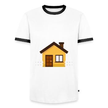 Hausbesitzer Hauskauf Geschenk - Männer Kontrast-T-Shirt - Weiß/Schwarz - Vorne - AI Model Female 172 light (172cm) & AI Model Male 178 dark (178cm)