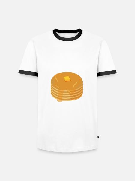 Funny Pancake Pancakes Gift - Men's Ringer Shirt - white/black