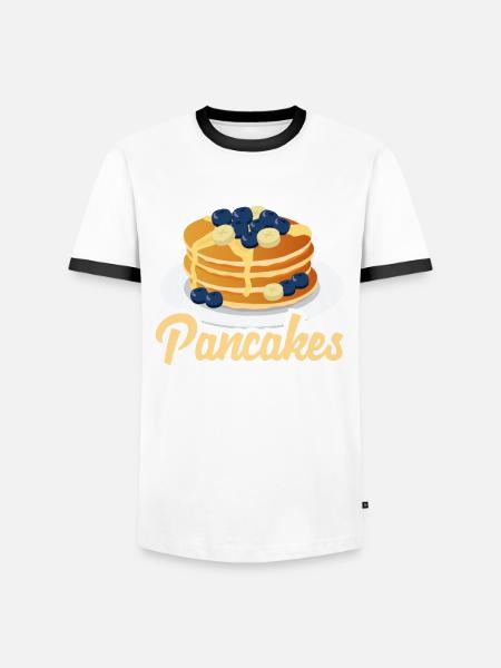 Funny Pancake Pancakes Gift - Men's Ringer Shirt - white/black