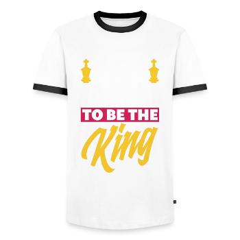 Funny Chess Player Chess Player Gift - Men's Ringer Shirt - white/black - Front - AI Model Female 172 light (172cm) & AI Model Male 178 dark (178cm)