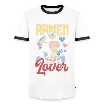 Lustiges Ramen Liebhaber Geschenk - Männer Kontrast-T-Shirt - Weiß/Schwarz - Vorne - AI Model Female 172 light (172cm) & AI Model Male 178 dark (178cm)