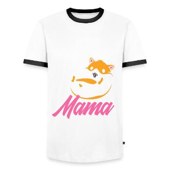 Hamster Mama Drôle Hamster Cadeau - T-shirt contrasté Homme - blanc/noir - Devant - AI Model Female 172 light (172cm) & AI Model Male 178 dark (178cm)