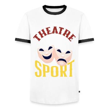 Funny Actor Actress Gift - Men's Ringer Shirt - white/black - Front - AI Model Female 172 light (172cm) & AI Model Male 178 dark (178cm)