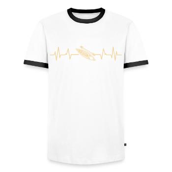 Kajak Kanu - Männer Kontrast-T-Shirt - Weiß/Schwarz - Vorne - AI Model Female 172 light (172cm) & AI Model Male 178 dark (178cm)
