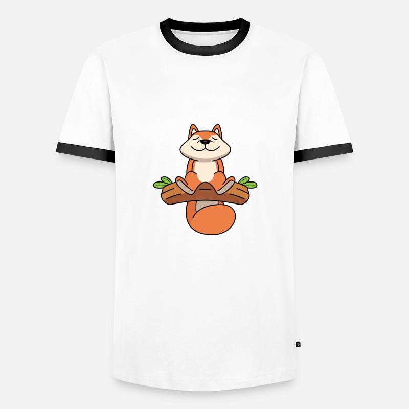 Squirrel - Men's Ringer Shirt - white/black