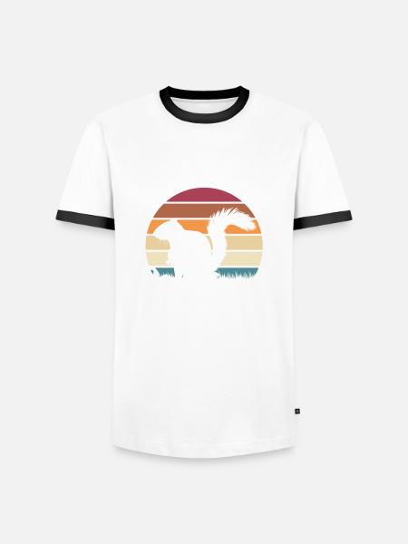 Squirrel - Men's Ringer Shirt - white/black
