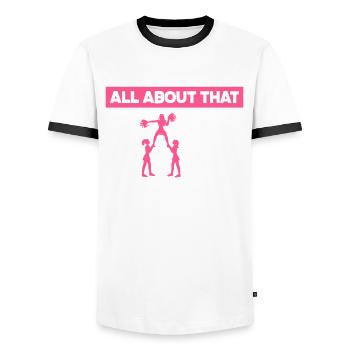 Drôle de pom-pom girl Cheerleading Cadeau - T-shirt contrasté Homme - blanc/noir - Devant - AI Model Female 172 light (172cm) & AI Model Male 178 dark (178cm)