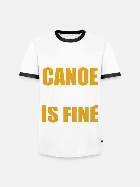 Kayak Canoë - T-shirt contrasté Homme - blanc/noir