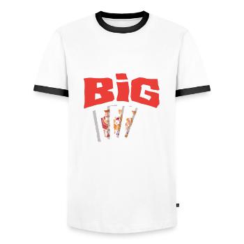 Poker Player Poker Player Poker Gift - Men's Ringer Shirt - white/black - Front - AI Model Female 172 light (172cm) & AI Model Male 178 dark (178cm)
