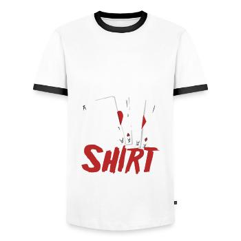 Joueur de poker Joueur de poker Cadeau de poker - T-shirt contrasté Homme - blanc/noir - Devant - AI Model Female 172 light (172cm) & AI Model Male 178 dark (178cm)