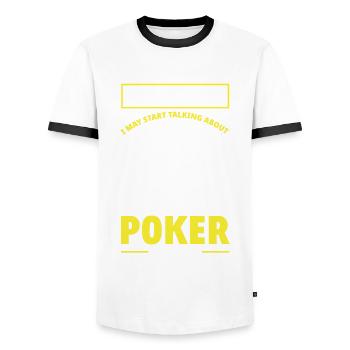 Joueur de poker Joueur de poker Cadeau de poker - T-shirt contrasté Homme - blanc/noir - Devant - AI Model Female 172 light (172cm) & AI Model Male 178 dark (178cm)