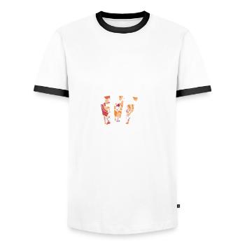 Poker Spieler Pokerspieler Pokern Geschenk - Männer Kontrast-T-Shirt - Weiß/Schwarz - Vorne - AI Model Female 172 light (172cm) & AI Model Male 178 dark (178cm)
