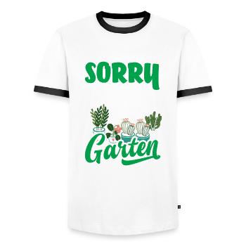 Sorry Mein Garten Braucht Mich Gärtner Garten - Männer Kontrast-T-Shirt - Weiß/Schwarz - Vorne - AI Model Female 172 light (172cm) & AI Model Male 178 dark (178cm)
