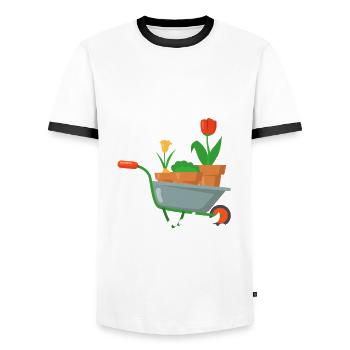 Ich Wäre Jetzt Viel Lieber In Meinem Garten - Männer Kontrast-T-Shirt - Weiß/Schwarz - Vorne - AI Model Female 172 light (172cm) & AI Model Male 178 dark (178cm)