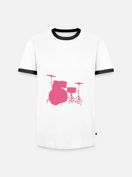 Drums Girl Drummer Gift - Men's Ringer Shirt - white/black