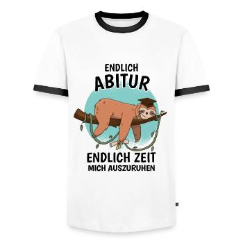 Abitur Geschafft 2026 Abi 2026 - Männer Kontrast-T-Shirt - Weiß/Schwarz - Vorne - AI Model Female 172 light (172cm) & AI Model Male 178 dark (178cm)