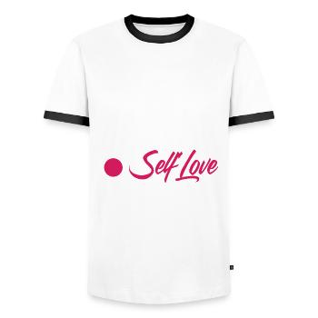 Feminismus Feministin - Männer Kontrast-T-Shirt - Weiß/Schwarz - Vorne - AI Model Female 172 light (172cm) & AI Model Male 178 dark (178cm)