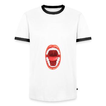 Feminismus Feministin - Männer Kontrast-T-Shirt - Weiß/Schwarz - Vorne - AI Model Female 172 light (172cm) & AI Model Male 178 dark (178cm)