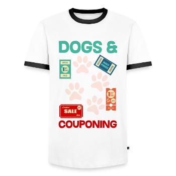 Funny Extreme Couponing Coupon Gift - Men's Ringer Shirt - white/black - Front - AI Model Female 172 light (172cm) & AI Model Male 178 dark (178cm)