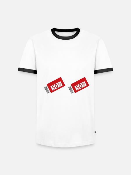 Funny Extreme Couponing Coupon Gift - Men's Ringer Shirt - white/black