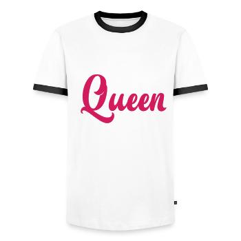 Funny Extreme Couponing Coupon Gift - Men's Ringer Shirt - white/black - Front - AI Model Female 172 light (172cm) & AI Model Male 178 dark (178cm)