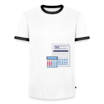 Lustiges Steuerberater Buchhalter Geschenk - Männer Kontrast-T-Shirt - Weiß/Schwarz - Vorne - AI Model Female 172 light (172cm) & AI Model Male 178 dark (178cm)