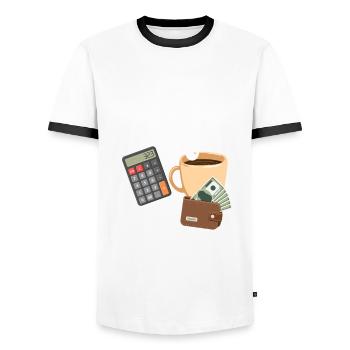 Lustiges Steuerberater Buchhalter Geschenk - Männer Kontrast-T-Shirt - Weiß/Schwarz - Vorne - AI Model Female 172 light (172cm) & AI Model Male 178 dark (178cm)
