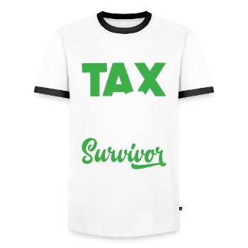 Lustiges Steuerberater Buchhalter Geschenk - Männer Kontrast-T-Shirt - Weiß/Schwarz - Vorne - AI Model Female 172 light (172cm) & AI Model Male 178 dark (178cm)