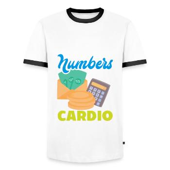 Lustiges Steuerberater Buchhalter Geschenk - Männer Kontrast-T-Shirt - Weiß/Schwarz - Vorne - AI Model Female 172 light (172cm) & AI Model Male 178 dark (178cm)