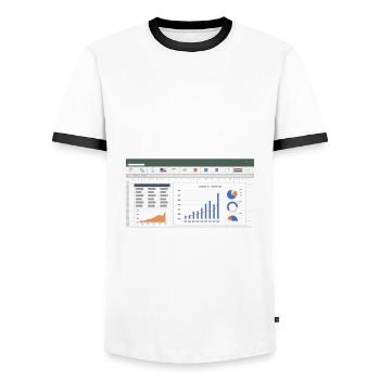 Funny Tax Advisor Accountant Gift - Men's Ringer Shirt - white/black - Front - AI Model Female 172 light (172cm) & AI Model Male 178 dark (178cm)