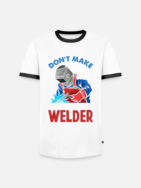 Funny Welder Gift - Men's Ringer Shirt - white/black