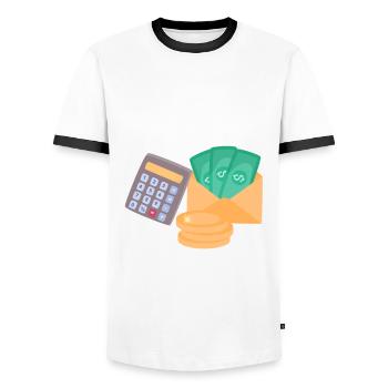 Lustiges Steuerberater Buchhalter Geschenk - Männer Kontrast-T-Shirt - Weiß/Schwarz - Vorne - AI Model Female 172 light (172cm) & AI Model Male 178 dark (178cm)