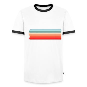 Trompete Trompeter Trompeten Spieler - Männer Kontrast-T-Shirt - Weiß/Schwarz - Vorne - AI Model Female 172 light (172cm) & AI Model Male 178 dark (178cm)