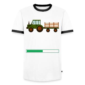 Lustiges Bauer Bauernhof Landwirt Geschenk - Männer Kontrast-T-Shirt - Weiß/Schwarz - Vorne - AI Model Female 172 light (172cm) & AI Model Male 178 dark (178cm)
