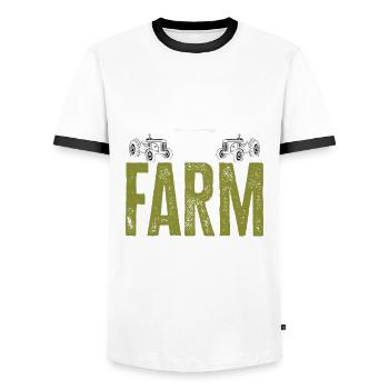 Lustiges Bauer Bauernhof Landwirt Geschenk - Männer Kontrast-T-Shirt - Weiß/Schwarz - Vorne - AI Model Female 172 light (172cm) & AI Model Male 178 dark (178cm)