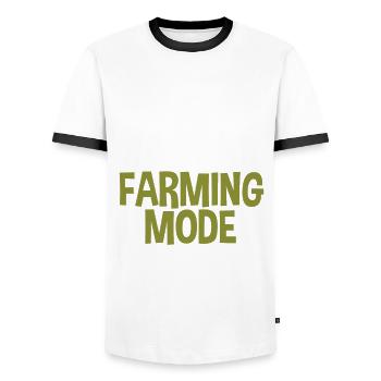 Lustiges Bauer Bauernhof Landwirt Geschenk - Männer Kontrast-T-Shirt - Weiß/Schwarz - Vorne - AI Model Female 172 light (172cm) & AI Model Male 178 dark (178cm)