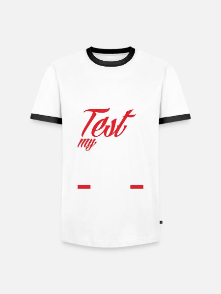 Drôle de baseball - T-shirt contrasté Homme - blanc/noir