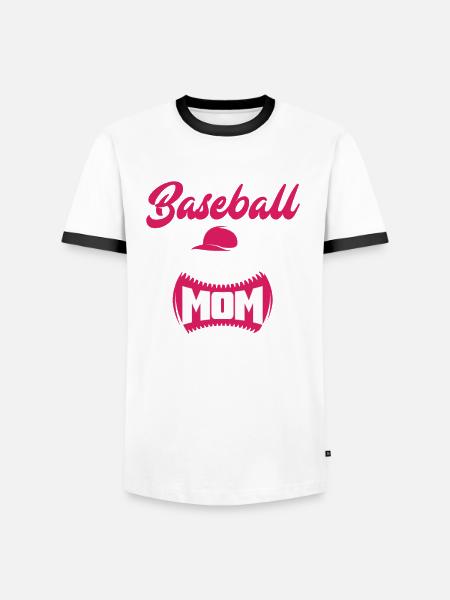 Funny Baseball - Men's Ringer Shirt - white/black