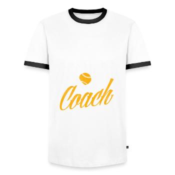 Lustiger Baseball - Männer Kontrast-T-Shirt - Weiß/Schwarz - Vorne - AI Model Female 172 light (172cm) & AI Model Male 178 dark (178cm)