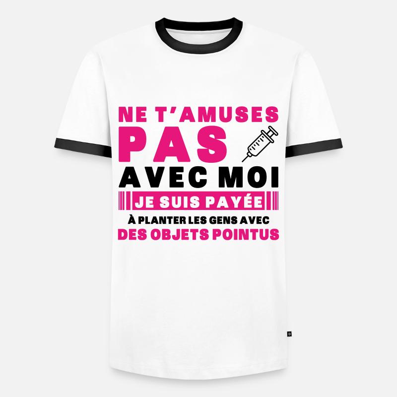 Krankenschwester Humor Geschenkidee Bluttest - Männer Kontrast-T-Shirt - Weiß/Schwarz